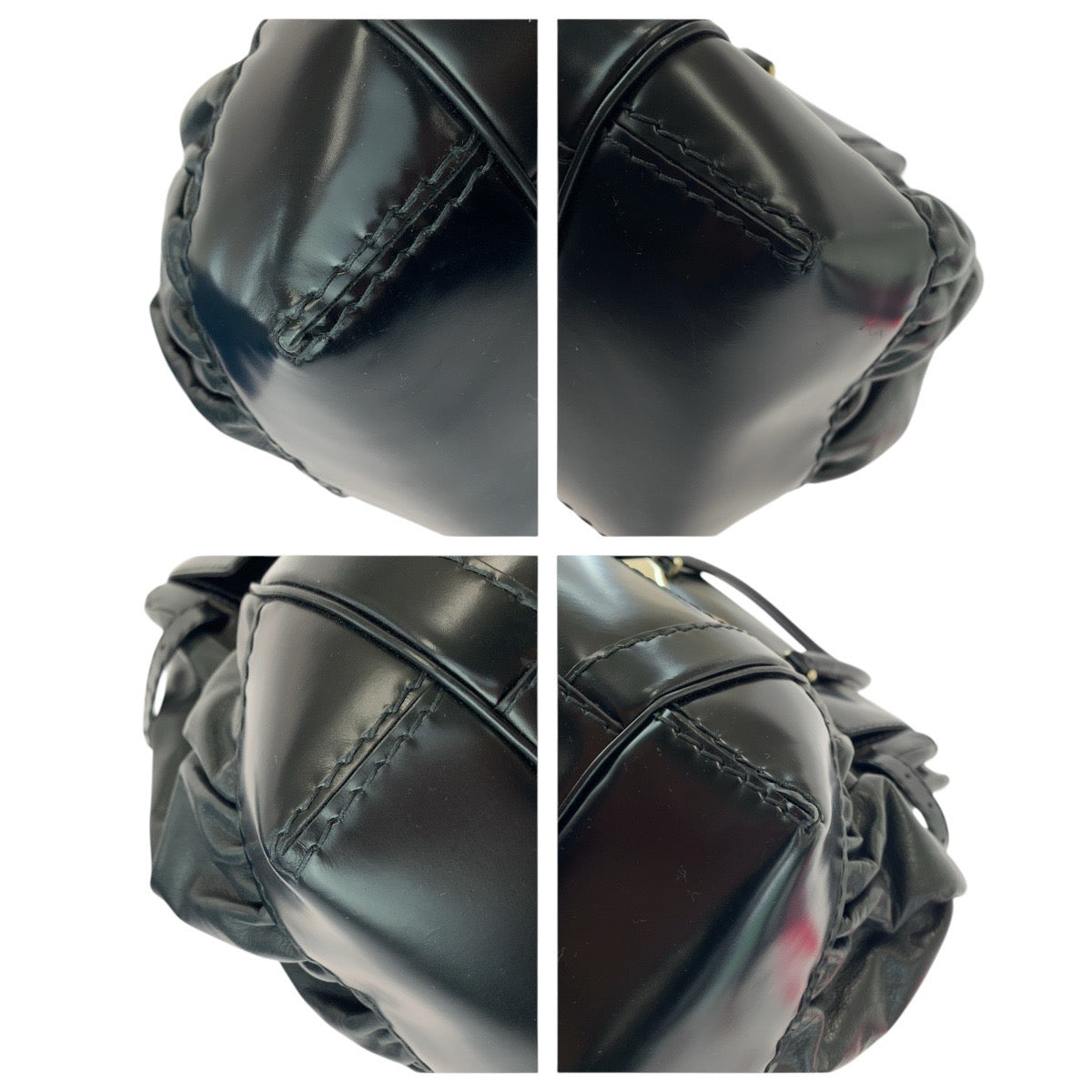 15519
GUCCI グッチ クイーン ブラック 黒 ゴールド金具 レザー 189881 トートバッグ ハンドバッグ レディース A55