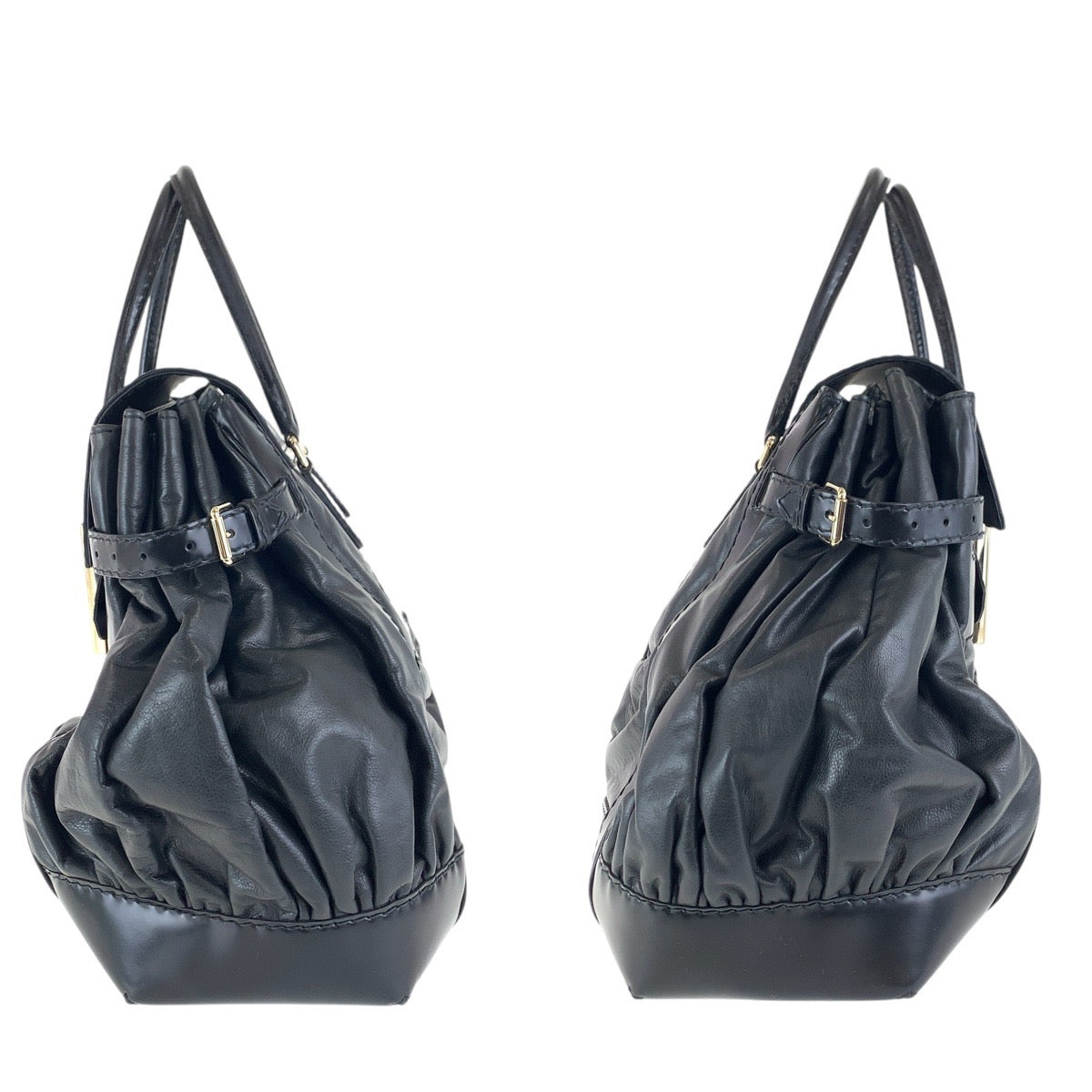 15519
GUCCI グッチ クイーン ブラック 黒 ゴールド金具 レザー 189881 トートバッグ ハンドバッグ レディース A55