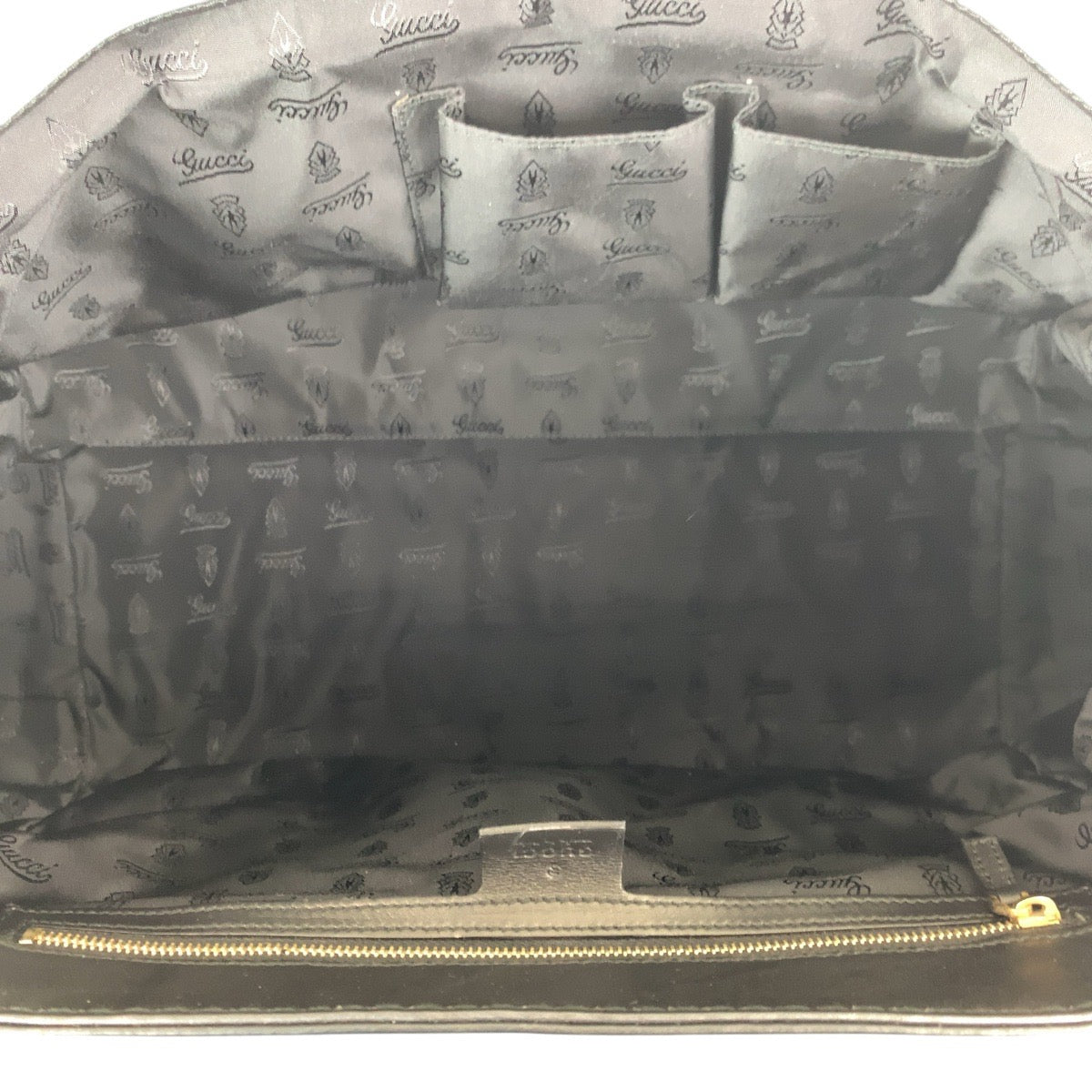 15519
GUCCI グッチ クイーン ブラック 黒 ゴールド金具 レザー 189881 トートバッグ ハンドバッグ レディース A55