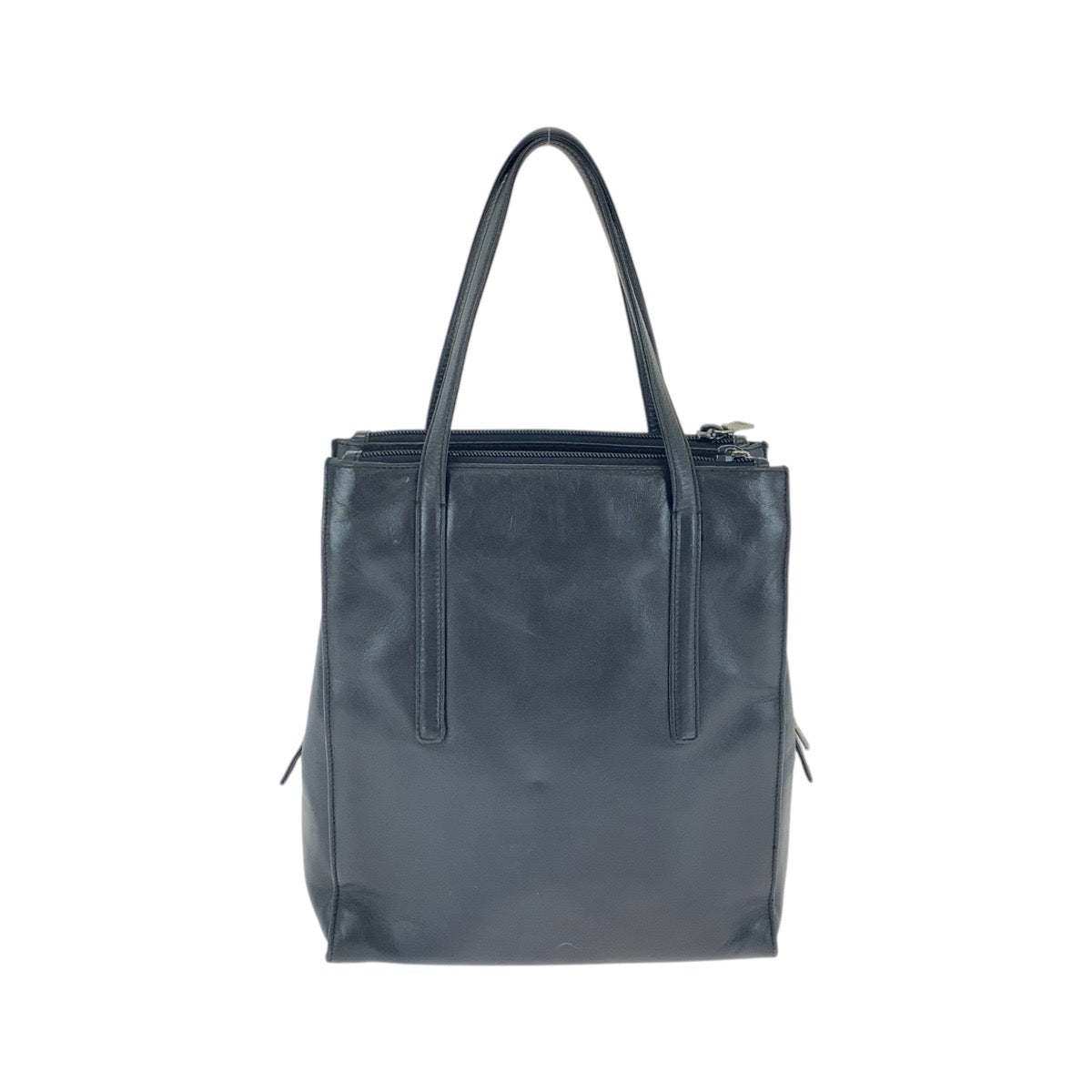 15520
PRADA プラダ ブラック 黒 シルバー金具 レザー トートバッグ ショルダーバッグ  レディース