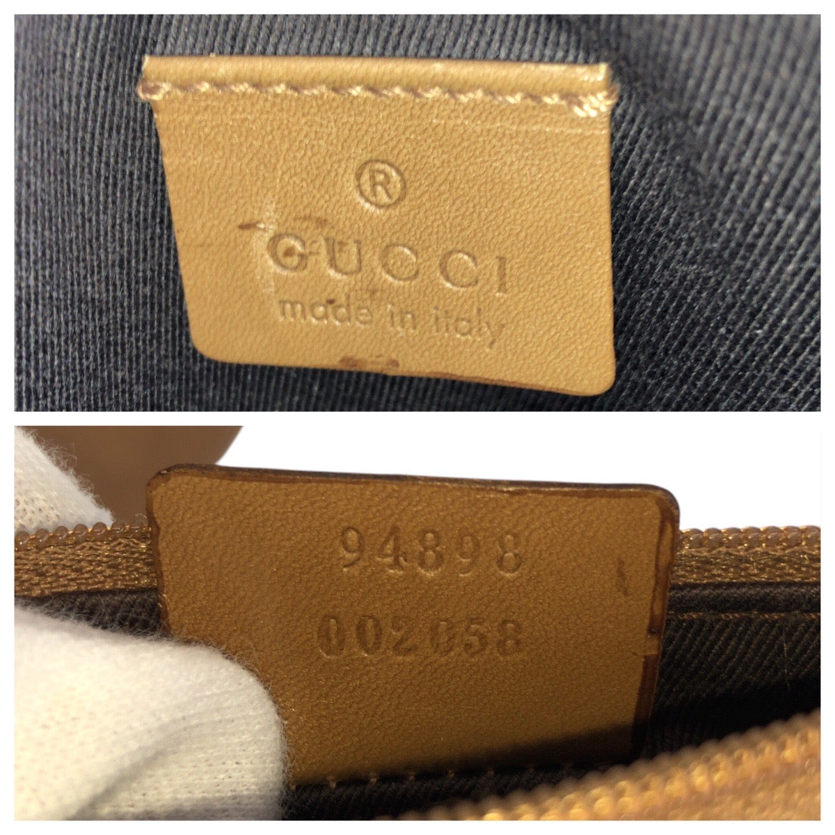 15521
GUCCI グッチ ベージュ ブラウン GGキャンバス / レザー 94898 トートバッグ ショルダーバッグ  レディース