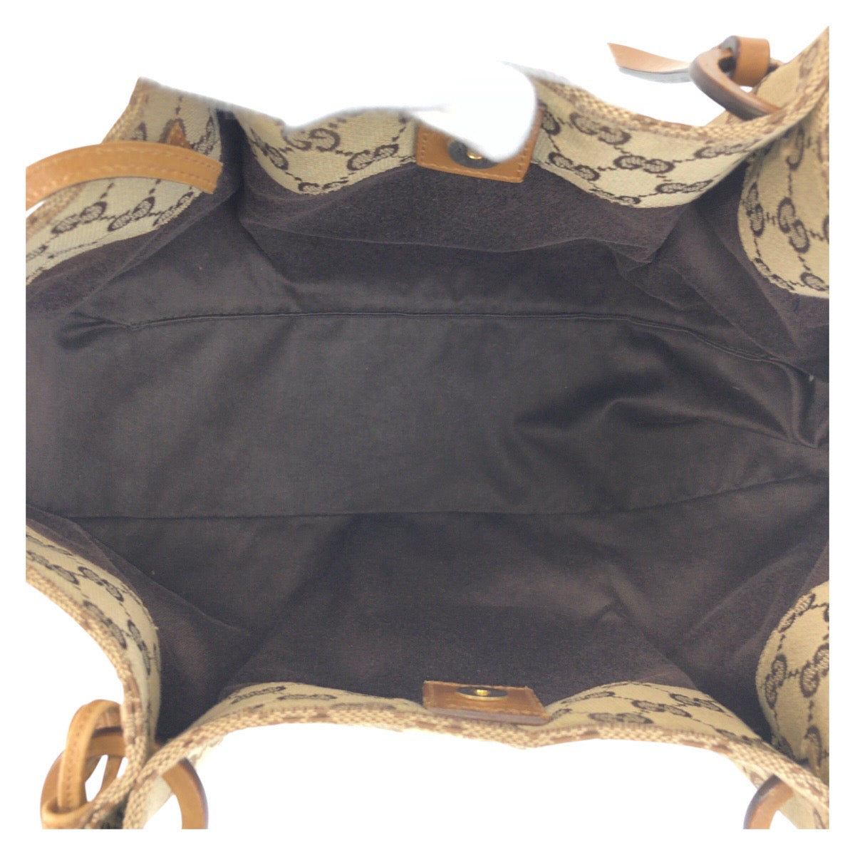 15521
GUCCI グッチ ベージュ ブラウン GGキャンバス / レザー 94898 トートバッグ ショルダーバッグ  レディース