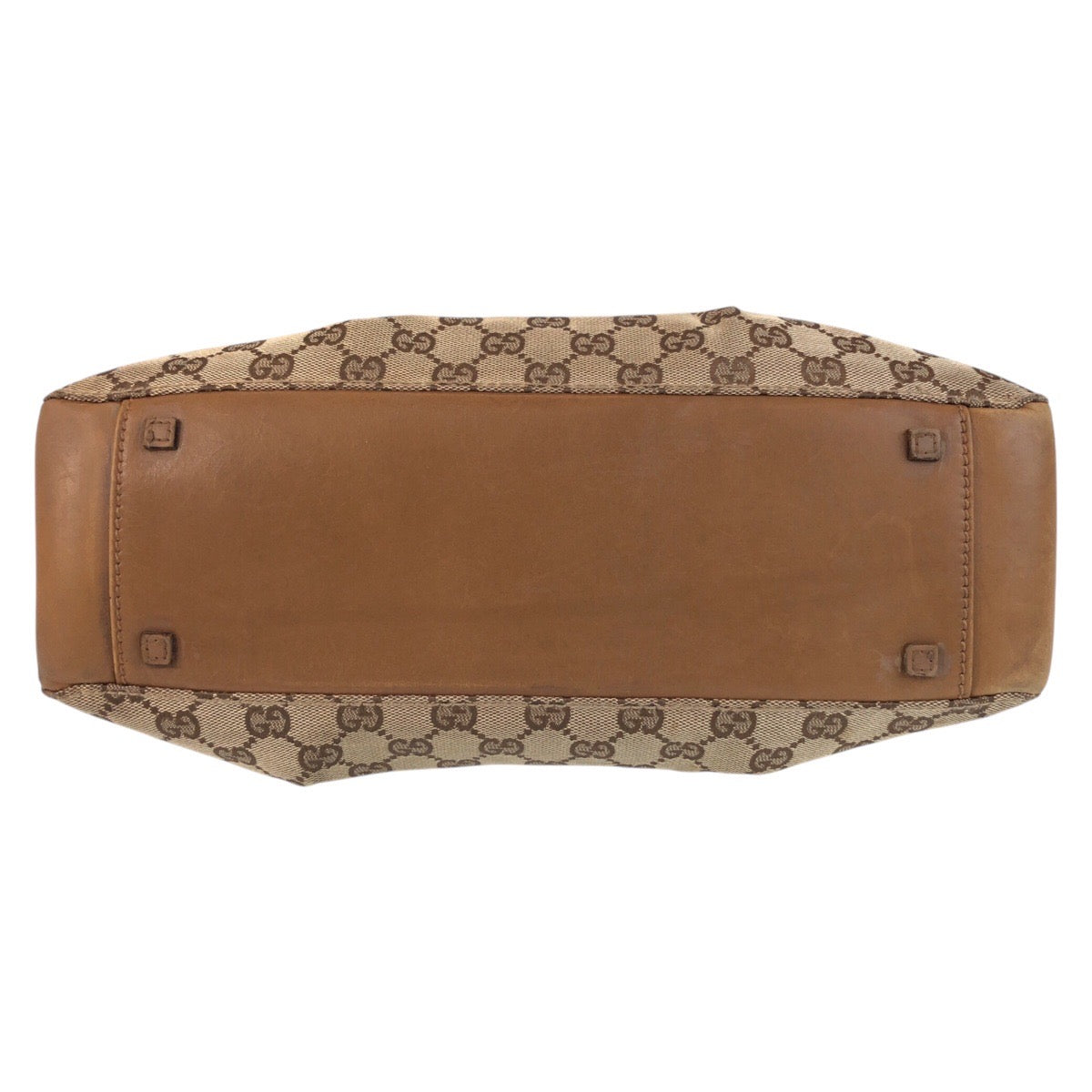 15521
GUCCI グッチ ベージュ ブラウン GGキャンバス / レザー 94898 トートバッグ ショルダーバッグ  レディース