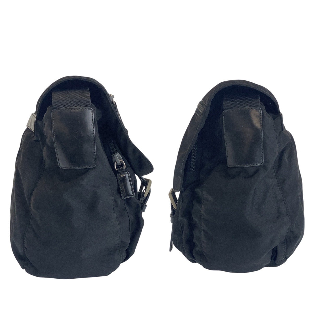15522
PRADA プラダ テスート 三角ロゴプレート ブラック 黒 シルバー金具 ナイロン ショルダーバッグ メッセンジャーバッグ  レディース AB26