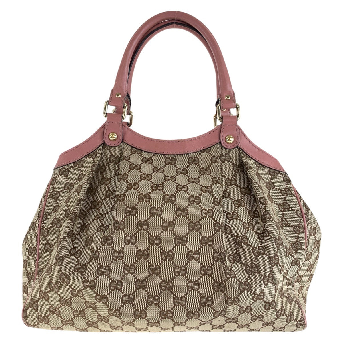15523
GUCCI グッチ スーキー ブラウン ピンク ゴールド金具 GGキャンバス / レザー 211944 トートバッグ ショルダーバッグ  レディース