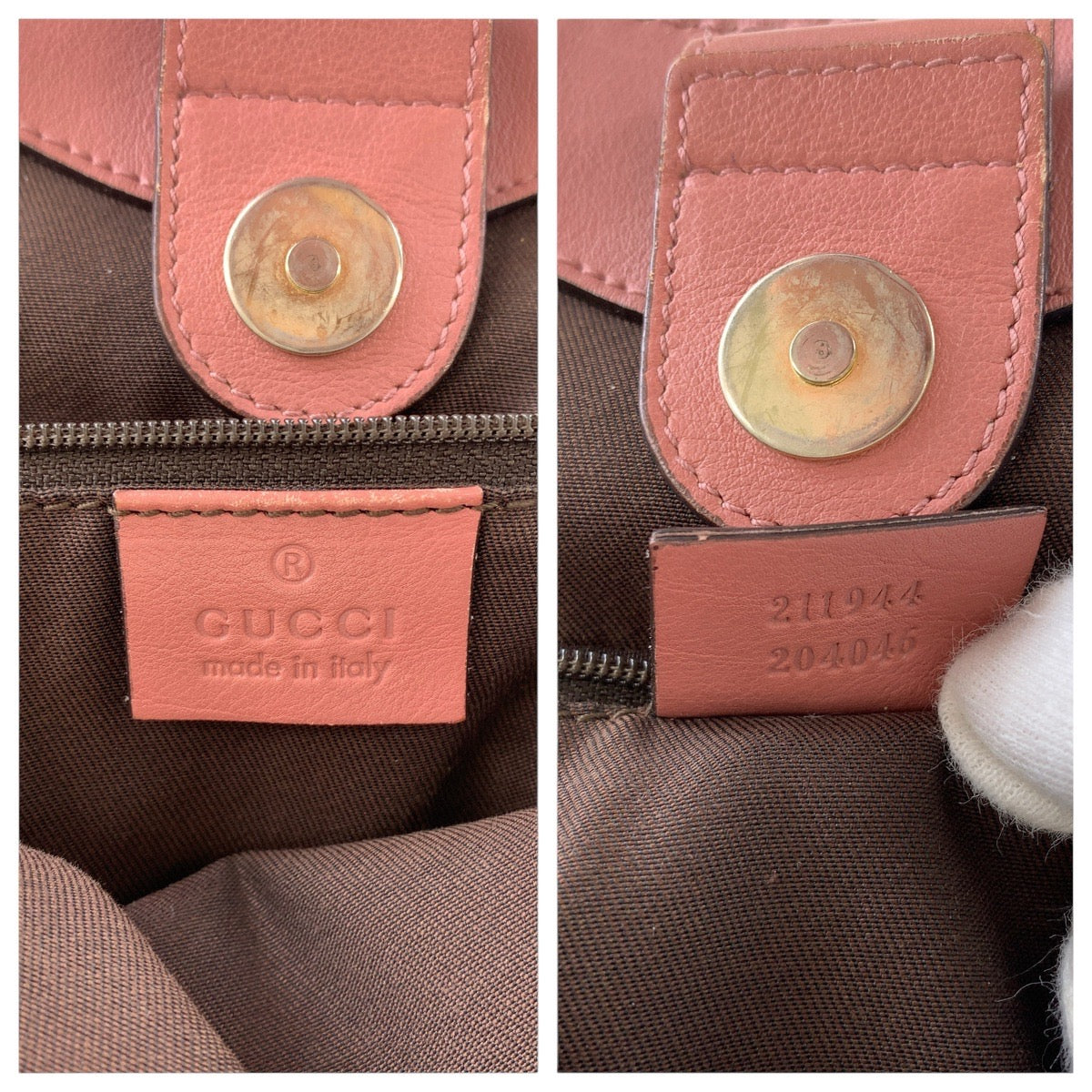 15523
GUCCI グッチ スーキー ブラウン ピンク ゴールド金具 GGキャンバス / レザー 211944 トートバッグ ショルダーバッグ  レディース