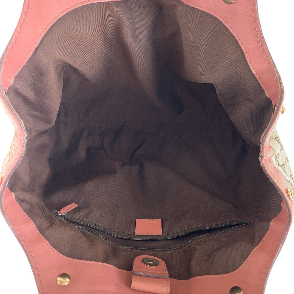15523
GUCCI グッチ スーキー ブラウン ピンク ゴールド金具 GGキャンバス / レザー 211944 トートバッグ ショルダーバッグ  レディース