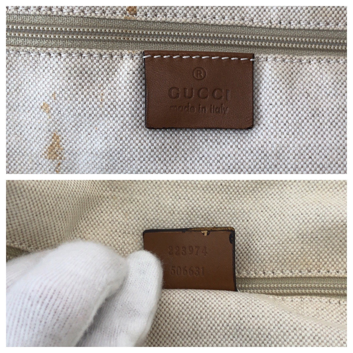 15524
GUCCI グッチ スーキー ブルー ブラウン ゴールド金具 デニム ハンドバッグ トートバッグ ショルダーバッグ  レディース
