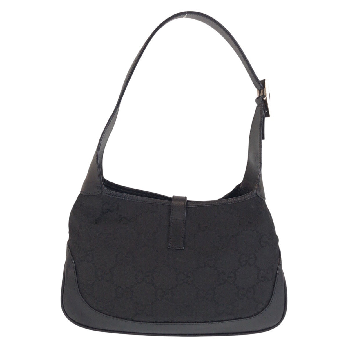15526
GUCCI グッチ ジャッキー ブラック 黒 GGキャンバス / レザー 001 3735 ショルダーバッグ  レディース