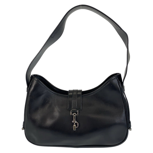 15528
GUCCI グッチ ブラック 黒 レザー 143747 ショルダーバッグ  レディース