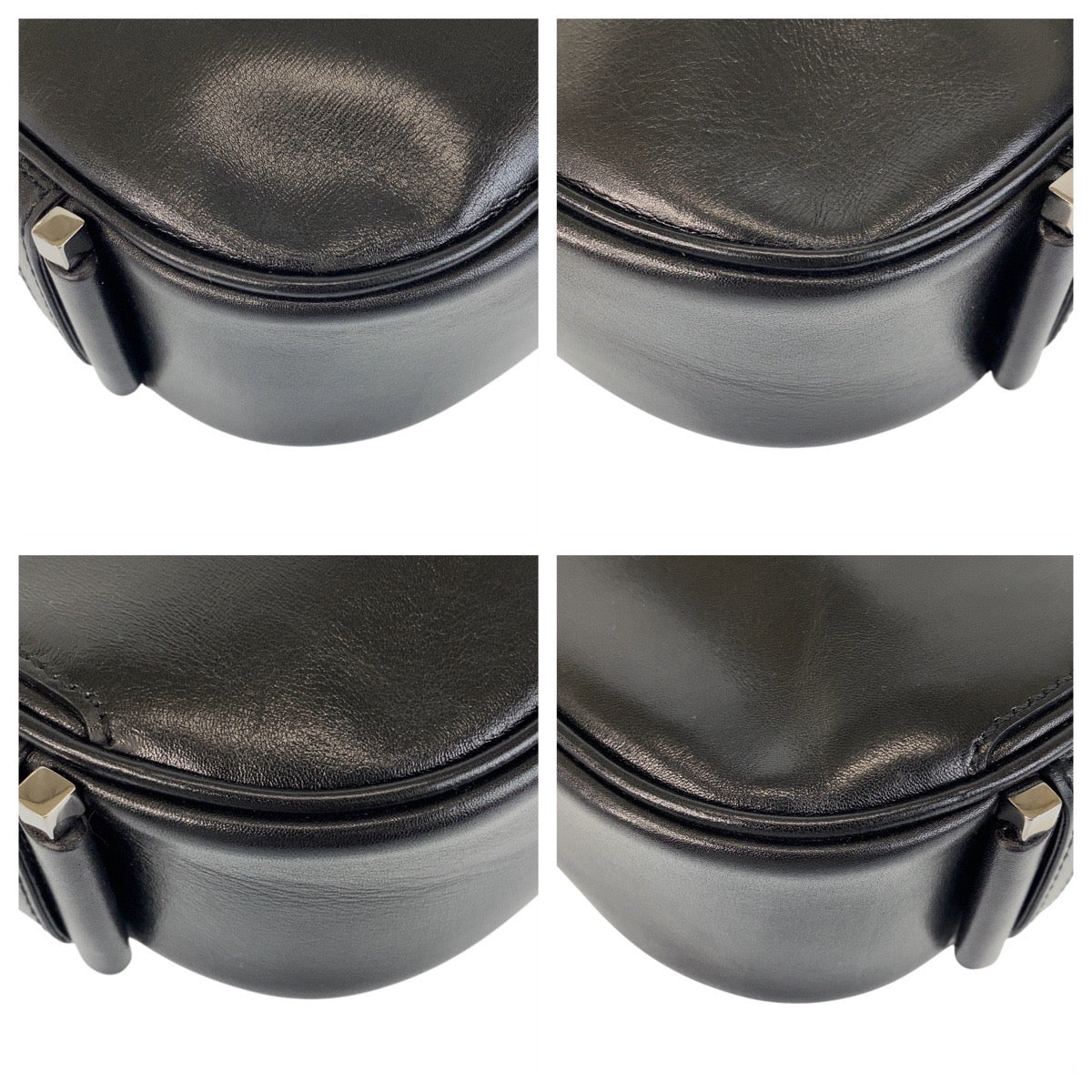 15528
GUCCI グッチ ブラック 黒 レザー 143747 ショルダーバッグ  レディース