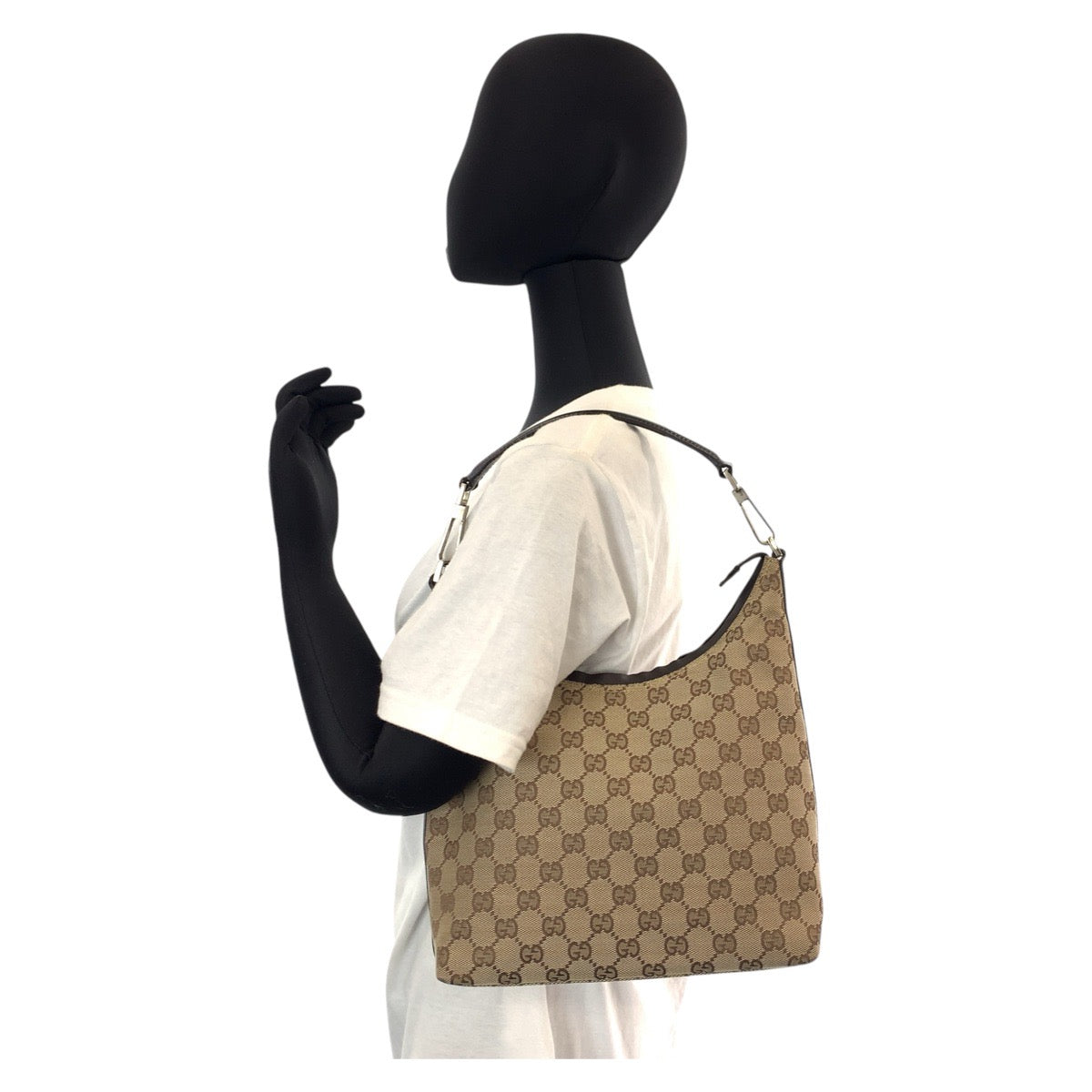 15529
GUCCI グッチ ベージュ ブラウン GGキャンバス / レザー 000 0602 ショルダーバッグ  レディース
