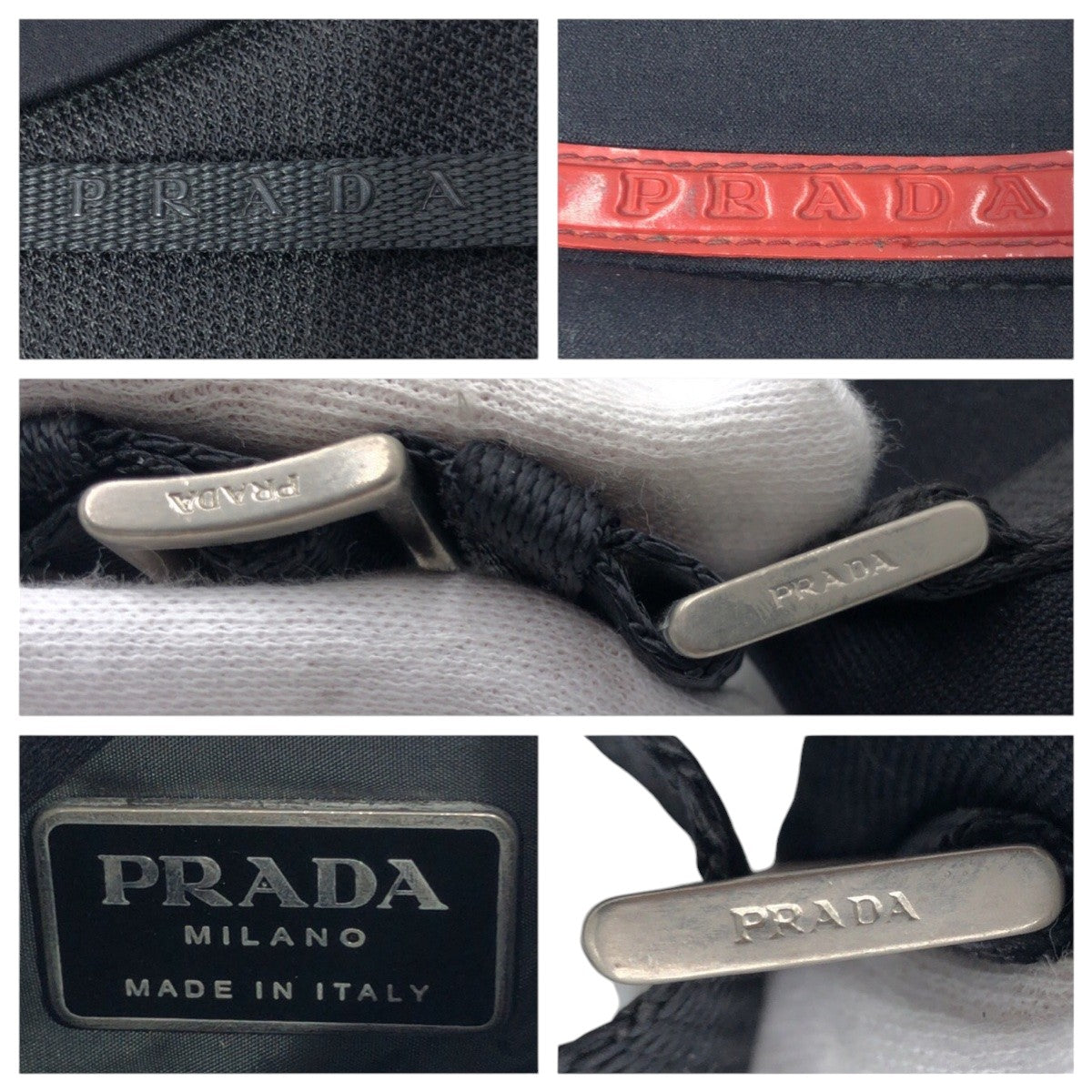 15530
PRADA プラダ プラダスポーツ ブラック ポリエステル 斜め掛け ショルダーバッグ ポシェット 男女兼用  レディース