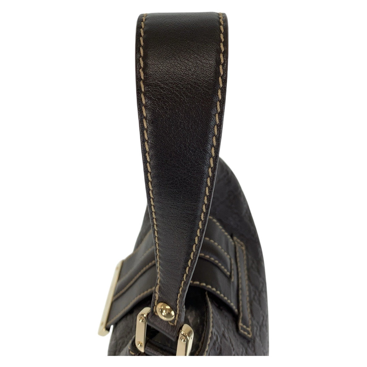 15531
GUCCI グッチ グッチシマ ブラウン ゴールド金具 レザー 233608 ショルダーバッグ  レディース