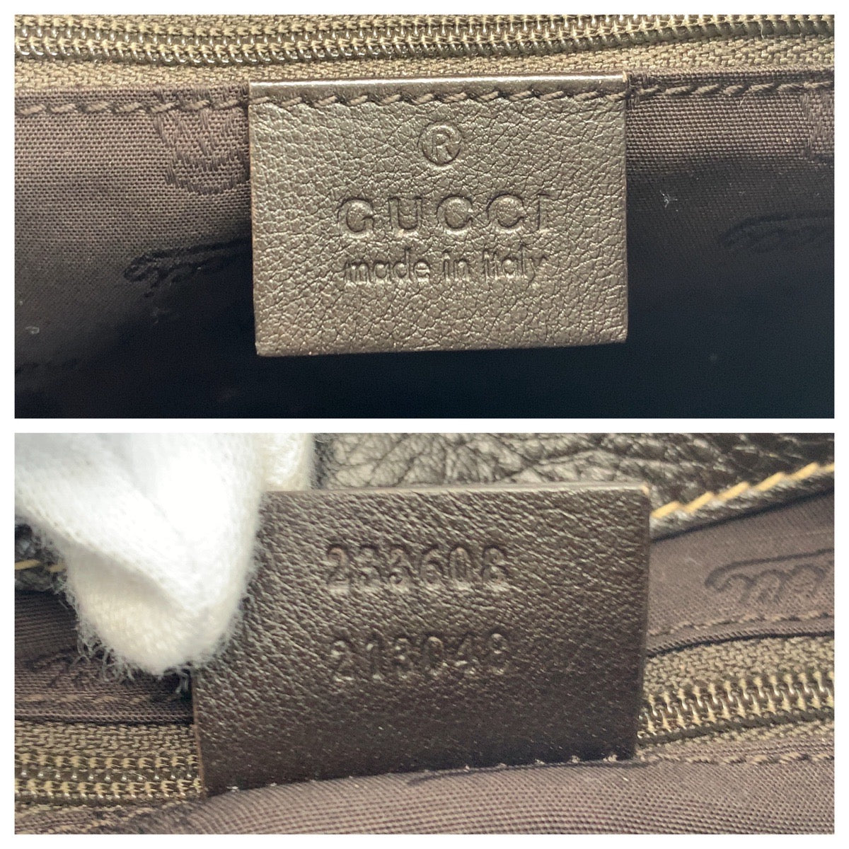 15531
GUCCI グッチ グッチシマ ブラウン ゴールド金具 レザー 233608 ショルダーバッグ  レディース