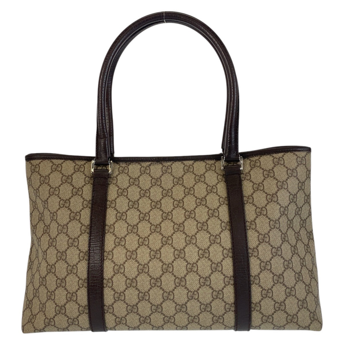 15532
GUCCI グッチ ベージュ ブラウン GGスプリームキャンバス / レザー 114595 トートバッグ ショルダーバッグ  レディース