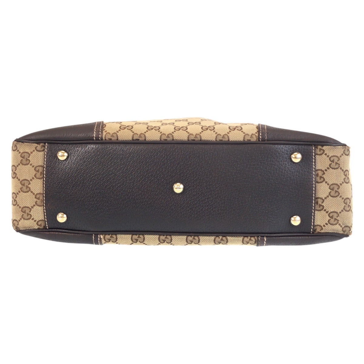 15536
GUCCI グッチ プリンシー ブラウン ベージュ ゴールド金具 GGキャンバス / レザー 16805 トート ショルダーバッグ  レディース