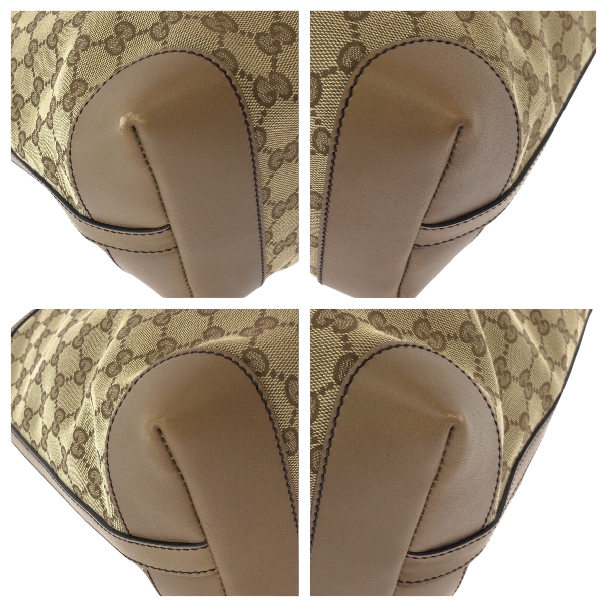 15539
GUCCI グッチ ブラウン ゴールド金具 GGキャンバス 247209 トートバッグ ショルダーバッグ  レディース