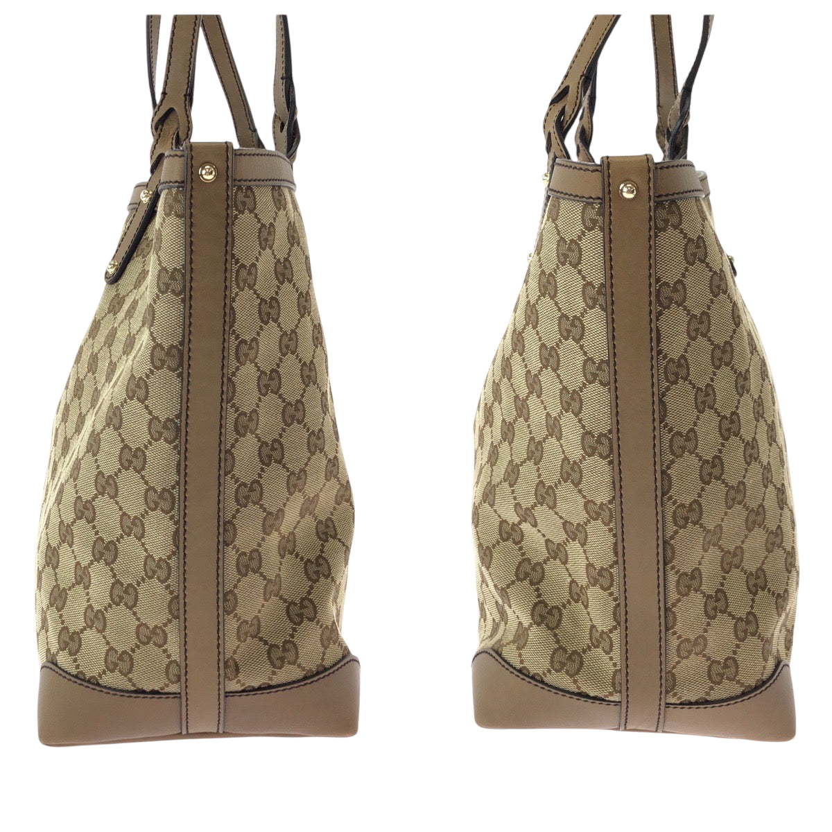 15539
GUCCI グッチ ブラウン ゴールド金具 GGキャンバス 247209 トートバッグ ショルダーバッグ  レディース