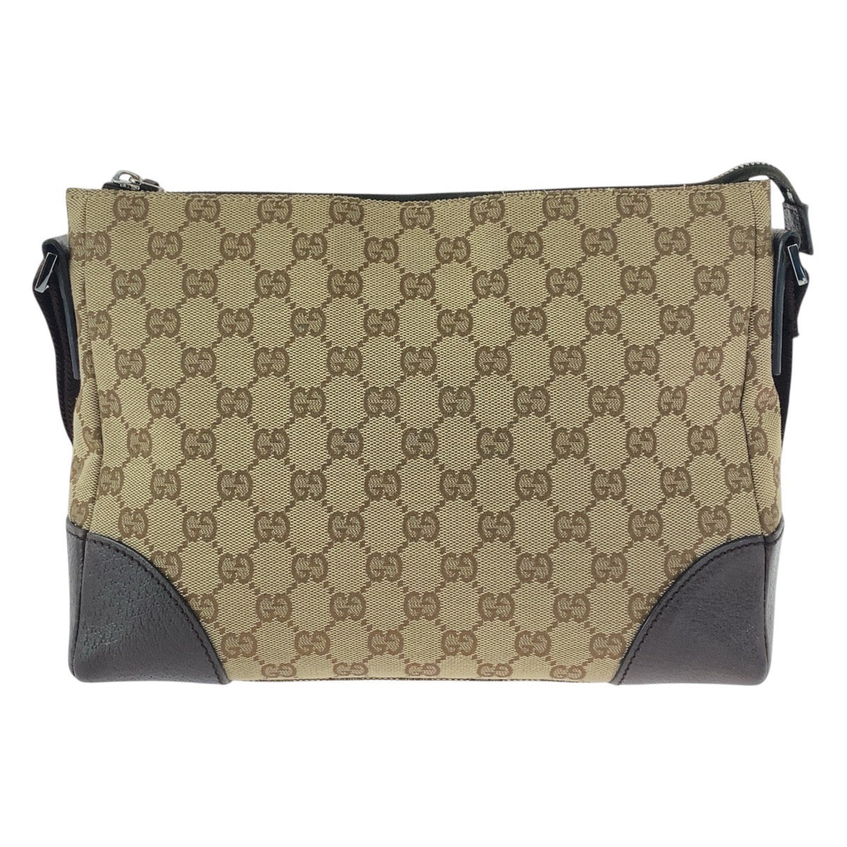 15540
GUCCI グッチ ベージュ ブラウン GGキャンバス / レザー 114273 斜め掛け ショルダーバッグ  レディース ABP41