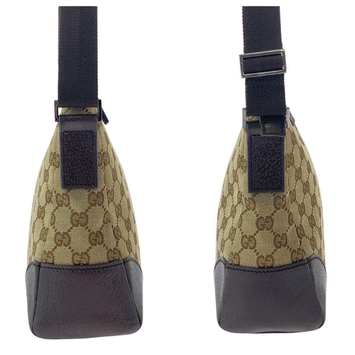 15540
GUCCI グッチ ベージュ ブラウン GGキャンバス / レザー 114273 斜め掛け ショルダーバッグ  レディース ABP41