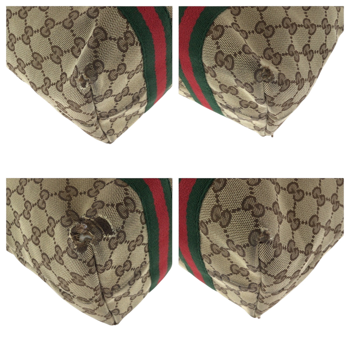 15542
GUCCI グッチ シェリーライン ベージュ アイボリー ゴールド金具 GGキャンバス 137396 トートバッグ ショルダーバッグ  レディース
