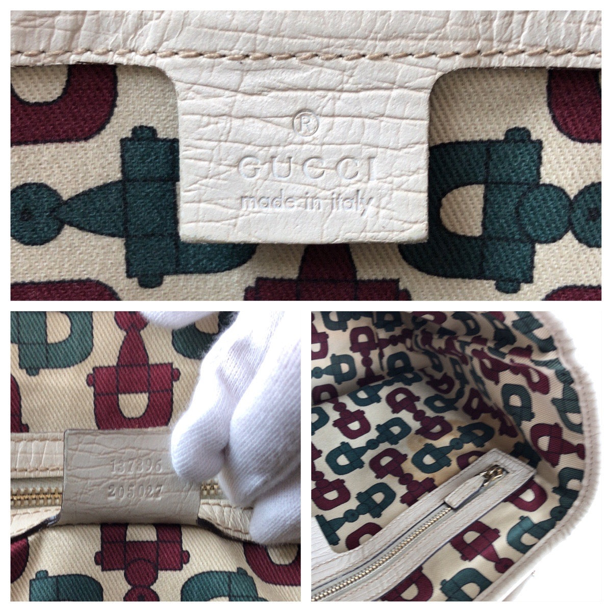 15542
GUCCI グッチ シェリーライン ベージュ アイボリー ゴールド金具 GGキャンバス 137396 トートバッグ ショルダーバッグ  レディース