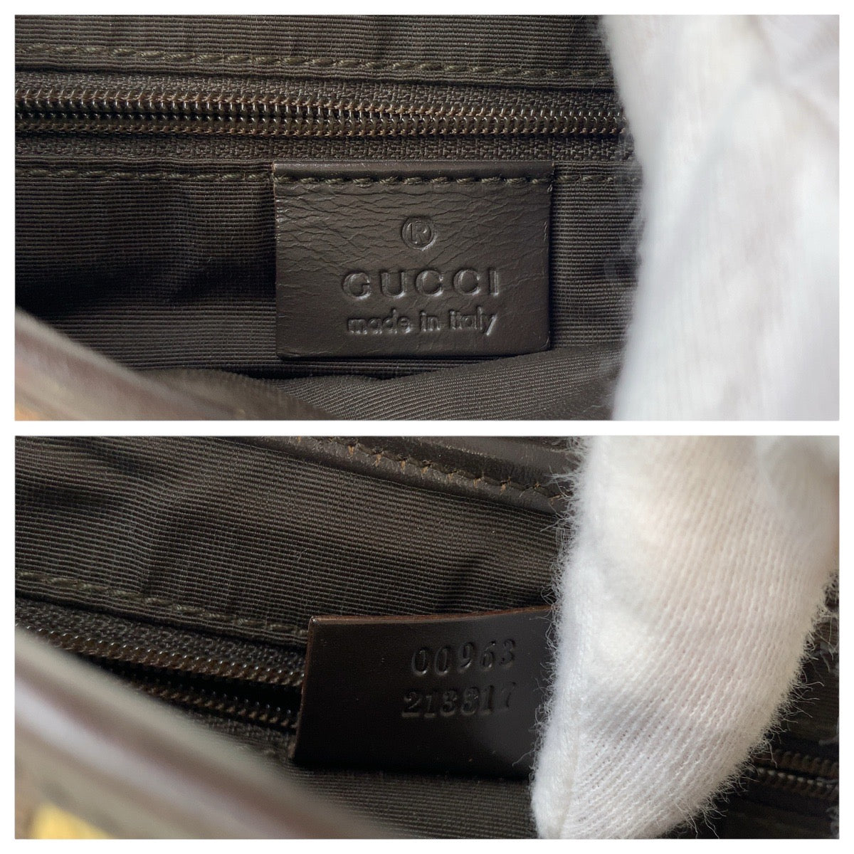 15545
GUCCI グッチ シェリーライン ジャッキー ブラウン シルバー金具 GGキャンバス / レザー 963 ショルダーバッグ  レディース