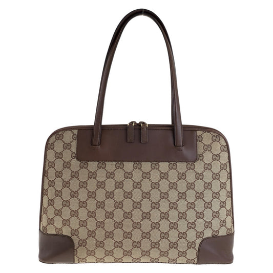 15547
GUCCI グッチ ブラウン ゴールド金具 GGキャンバス / レザー 002 1122 トートバッグ ショルダーバッグ 男女兼用  レディース