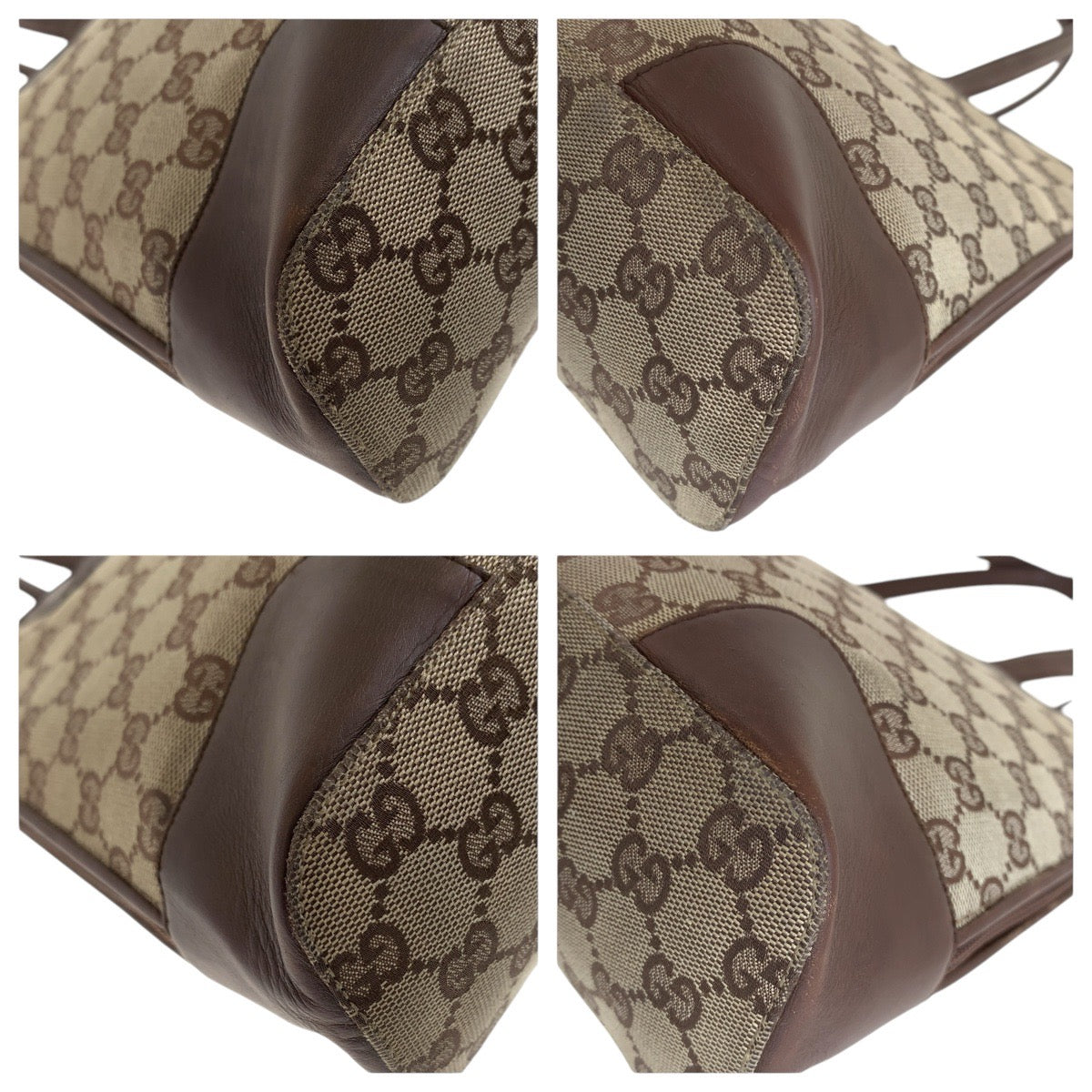 15547
GUCCI グッチ ブラウン ゴールド金具 GGキャンバス / レザー 002 1122 トートバッグ ショルダーバッグ 男女兼用  レディース