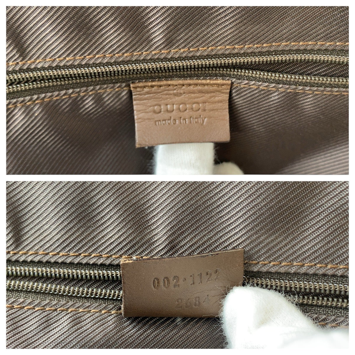 15547
GUCCI グッチ ブラウン ゴールド金具 GGキャンバス / レザー 002 1122 トートバッグ ショルダーバッグ 男女兼用  レディース