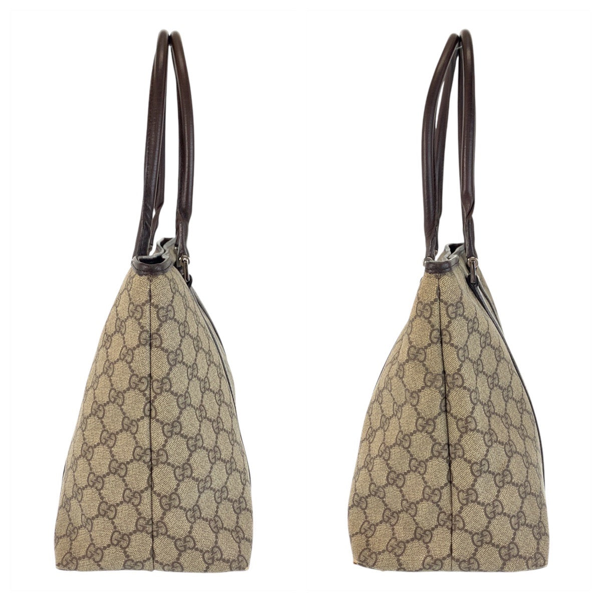 15548
GUCCI グッチ ベージュ ブラウン GGスプリームキャンバス / レザー 114595 トートバッグ ショルダーバッグ  レディース