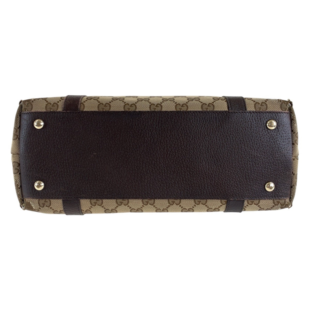 15550
GUCCI グッチ ブラウン ゴールド金具 GGキャンバス / レザー 141470 トートバッグ ショルダーバッグ  レディース