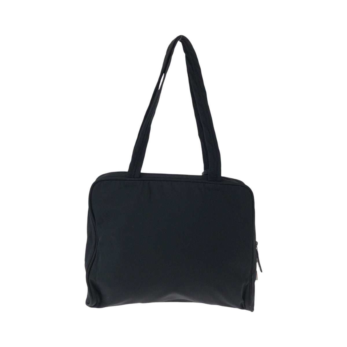 15552
PRADA プラダ テスート 三角ロゴプレート ブラック 黒 シルバー金具 ナイロン トートバッグ ショルダーバッグ  レディース