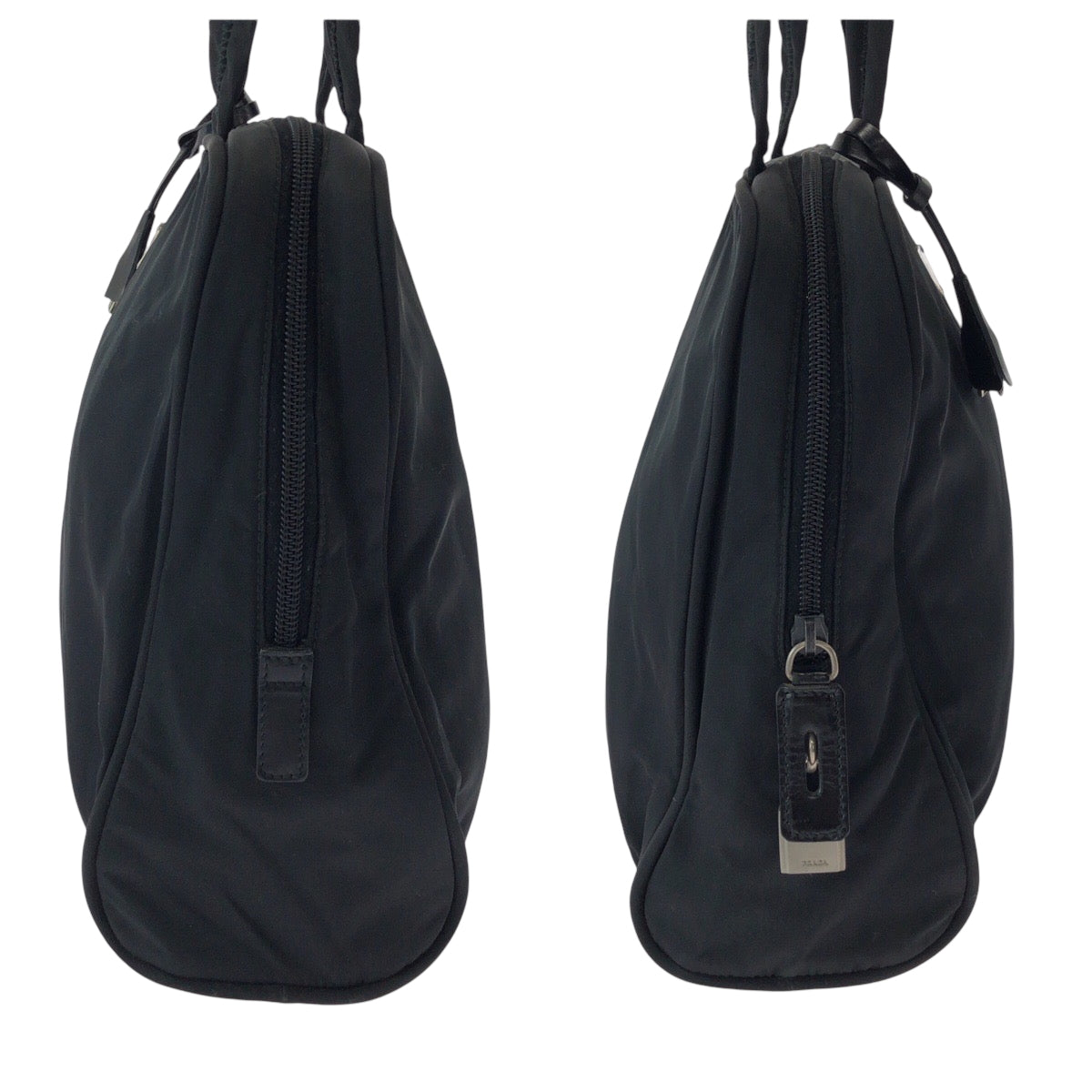 15552
PRADA プラダ テスート 三角ロゴプレート ブラック 黒 シルバー金具 ナイロン トートバッグ ショルダーバッグ  レディース