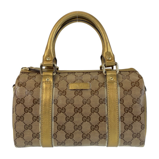 15553
GUCCI グッチ GGクリスタル ベージュ ゴールド ゴールド金具 PVC 193604 ハンドバッグ ミニボストンバッグ  レディース