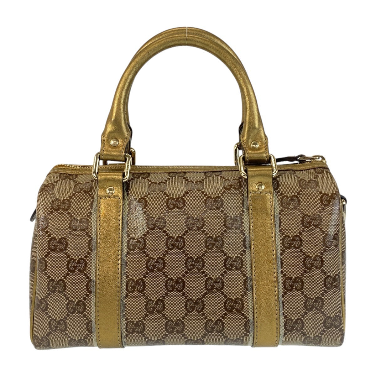15553
GUCCI グッチ GGクリスタル ベージュ ゴールド ゴールド金具 PVC 193604 ハンドバッグ ミニボストンバッグ  レディース