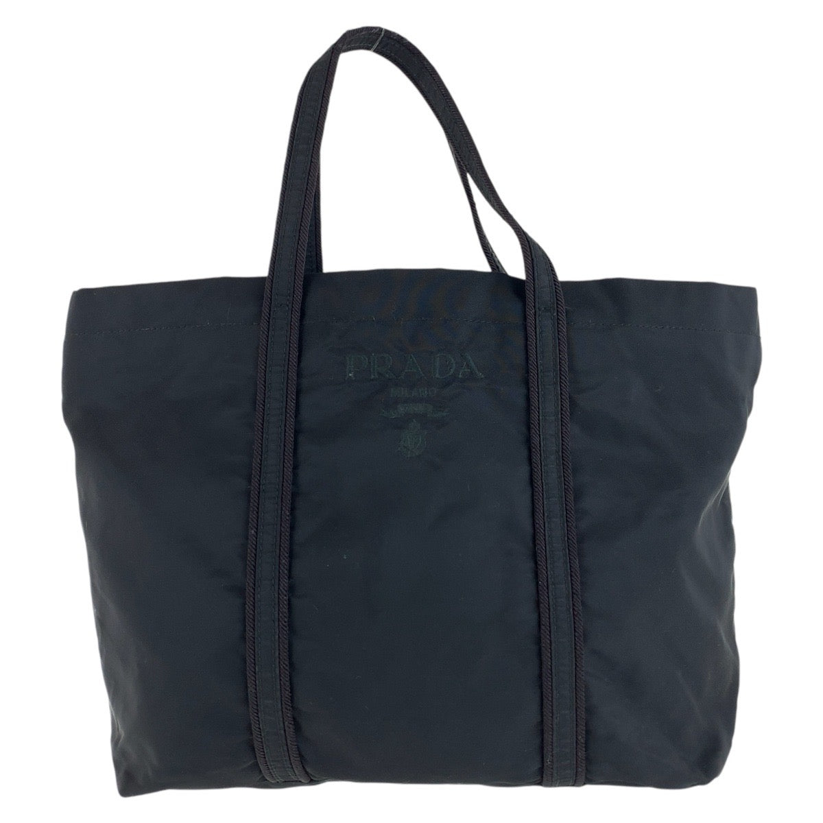 15554
PRADA プラダ テスート ブラック 黒 シルバー金具 ナイロン トートバッグ ハンドバッグ  レディース