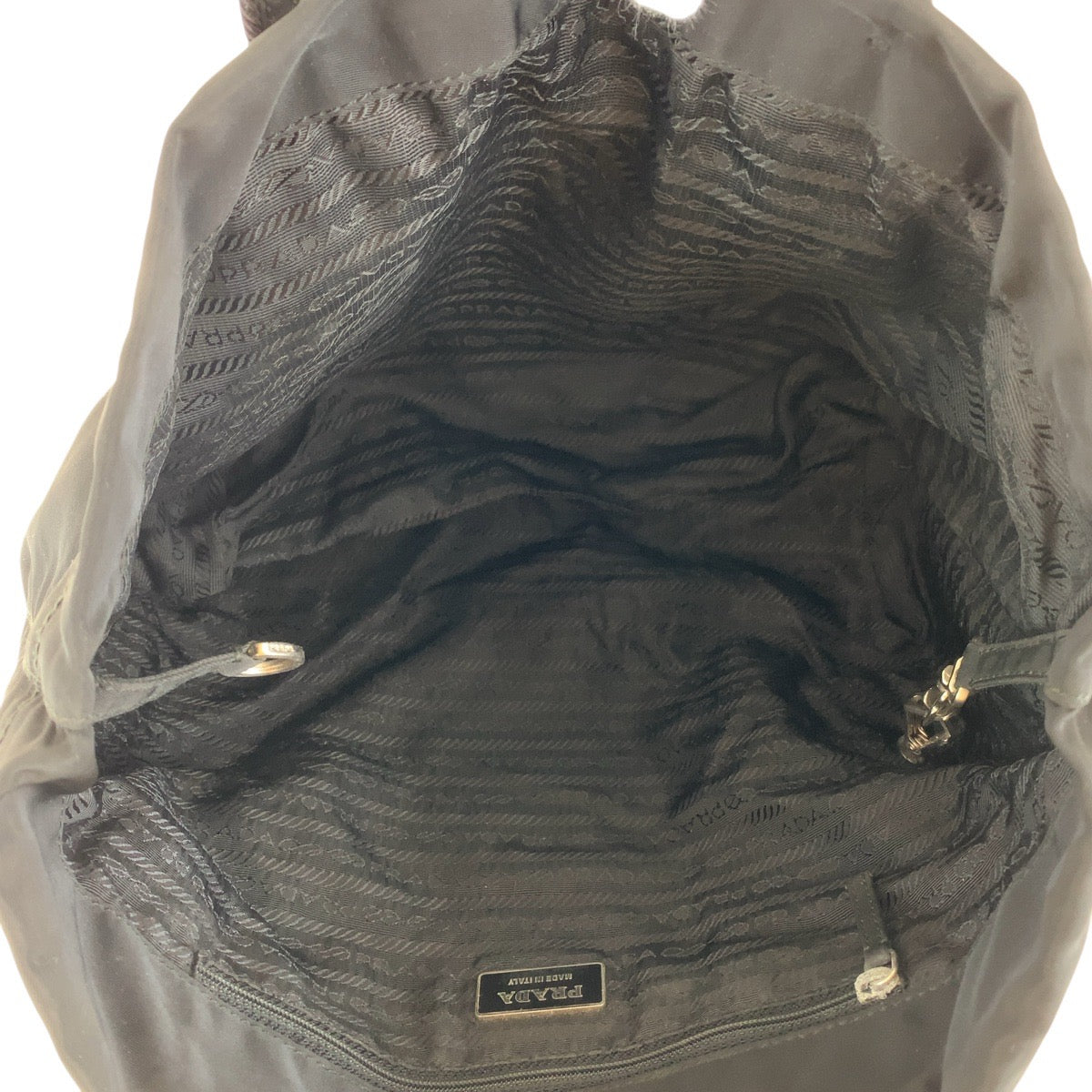 15554
PRADA プラダ テスート ブラック 黒 シルバー金具 ナイロン トートバッグ ハンドバッグ  レディース