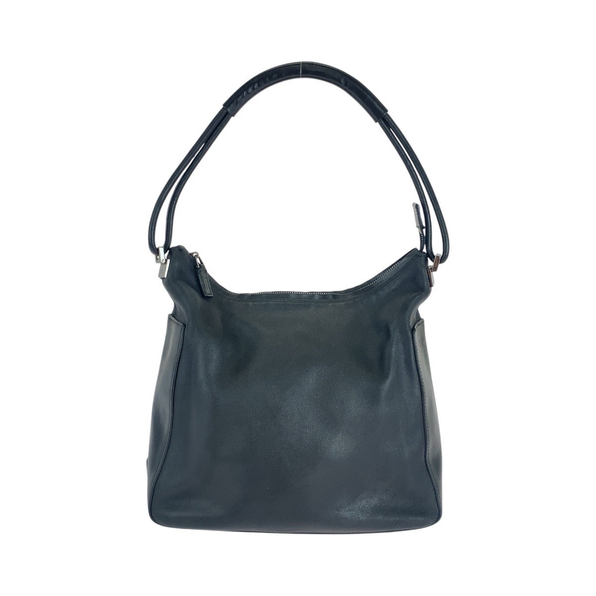 15555
GUCCI グッチ ブラック 黒 シルバー金具 レザー 001 3766 ショルダーバッグ  レディース