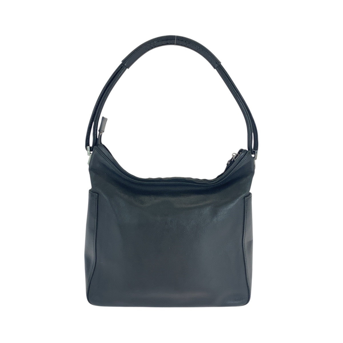 15555
GUCCI グッチ ブラック 黒 シルバー金具 レザー 001 3766 ショルダーバッグ  レディース