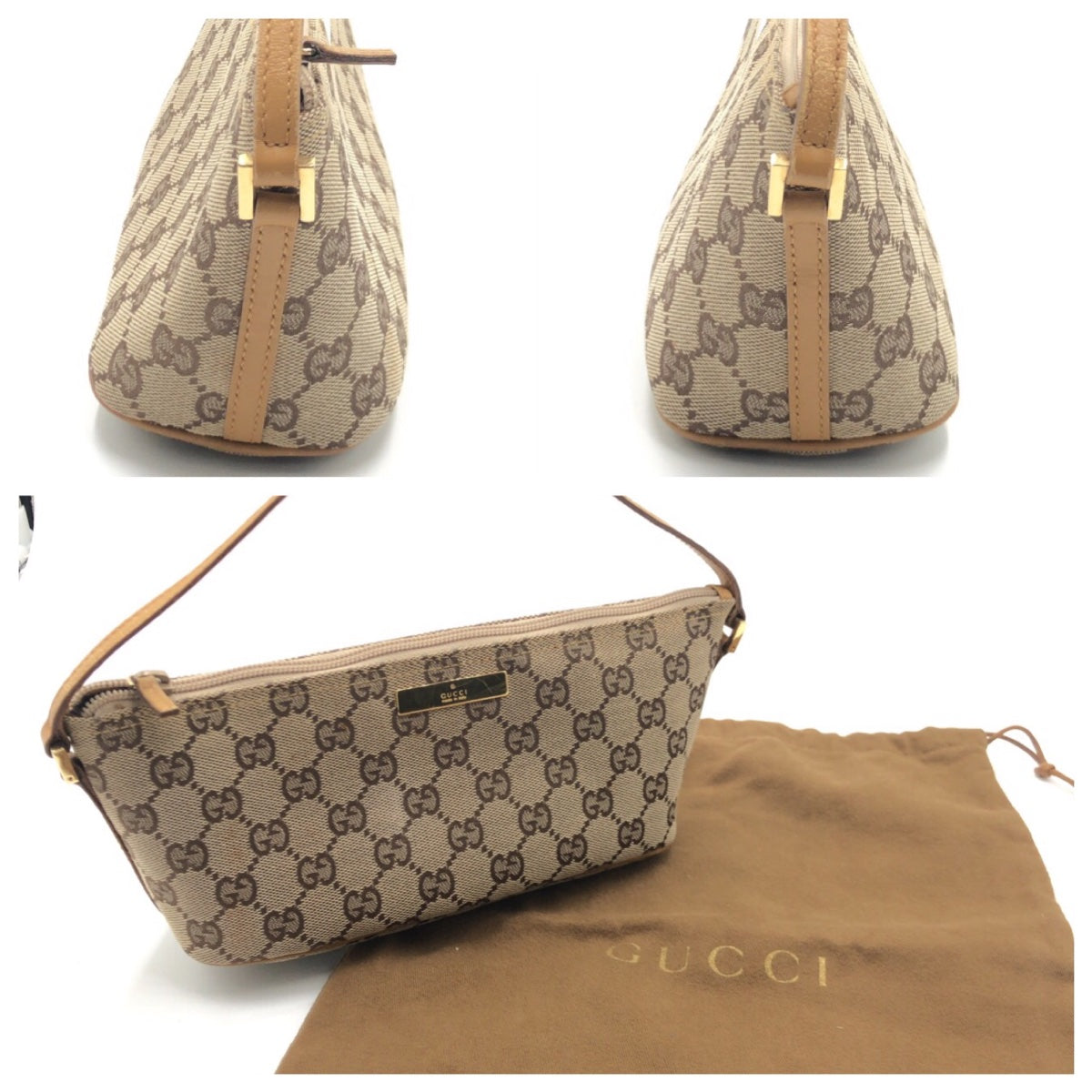 15557
GUCCI グッチ GG柄 ブラウン GGキャンバス 039 1103 2123 ハンドバッグ アクセサリーポーチ  レディース