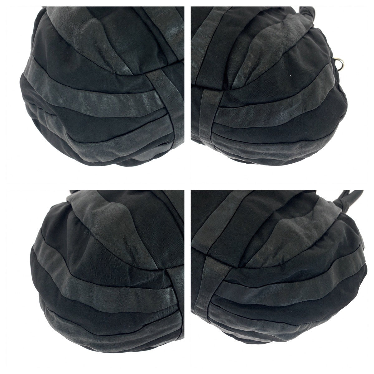 15558
PRADA プラダ テスート クリムソン ブラック 黒 シルバー金具 ナイロン / レザー BL0538 ハンドバッグ トートバッグ ショルダーバッグ  レディース
