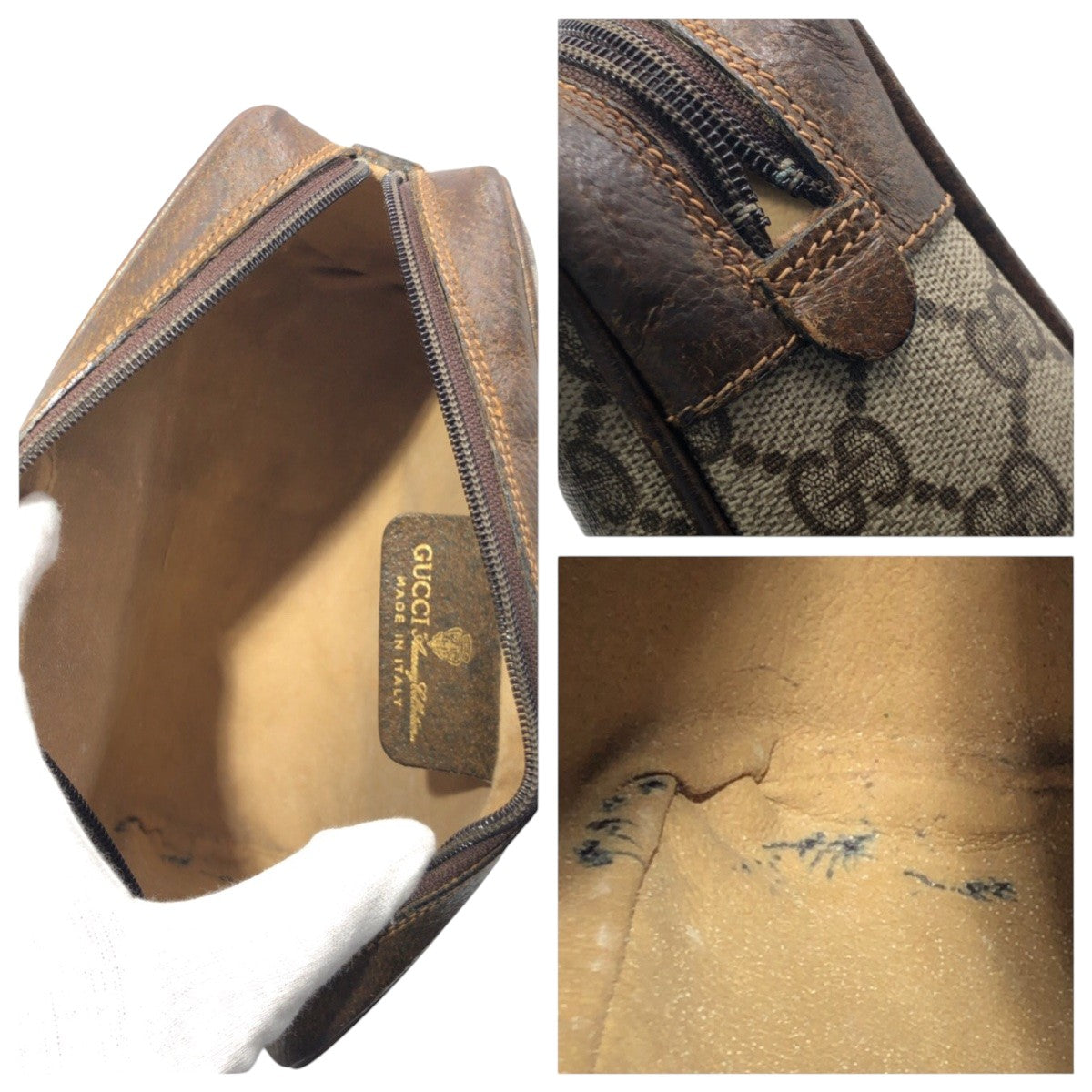 15559
GUCCI グッチ シェリーライン ブラウン ゴールド金具 GGスプリームキャンバス 98 16 014 クラッチバッグ セカンドバッグ ポーチ 男女兼用  レディース