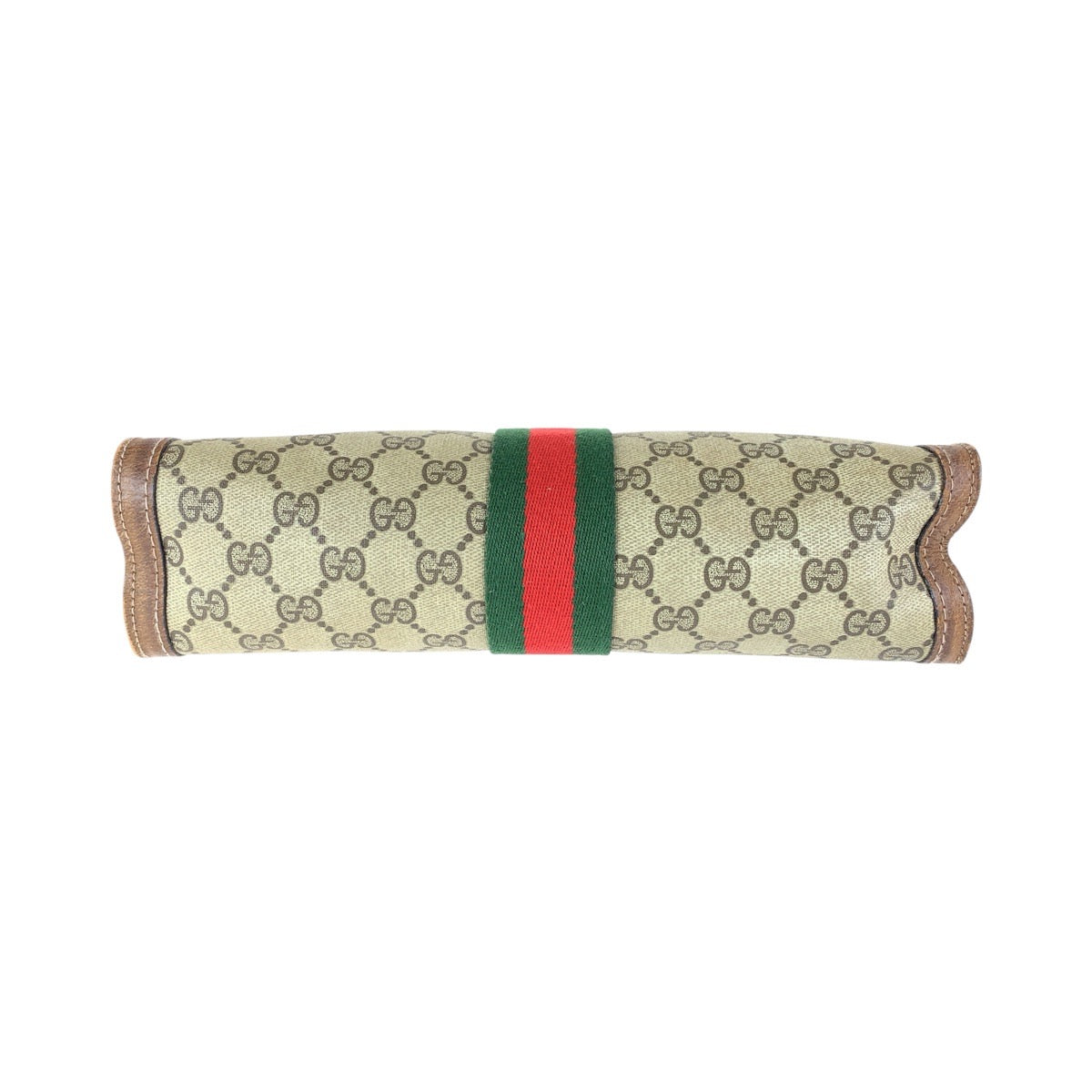 15560
GUCCI グッチ ヴィンテージ オールドグッチ シェリーライン ブラウン GGスプリームキャンバス / レザー クラッチバッグ セカンドバッグ 男女兼用  レディース