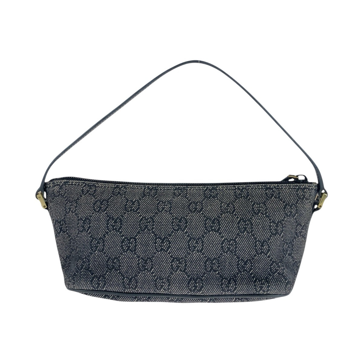 15562
GUCCI グッチ ブラック 黒 ゴールド金具 GGキャンバス / レザー 07198 ハンドバッグ アクセサリーポーチ  レディース