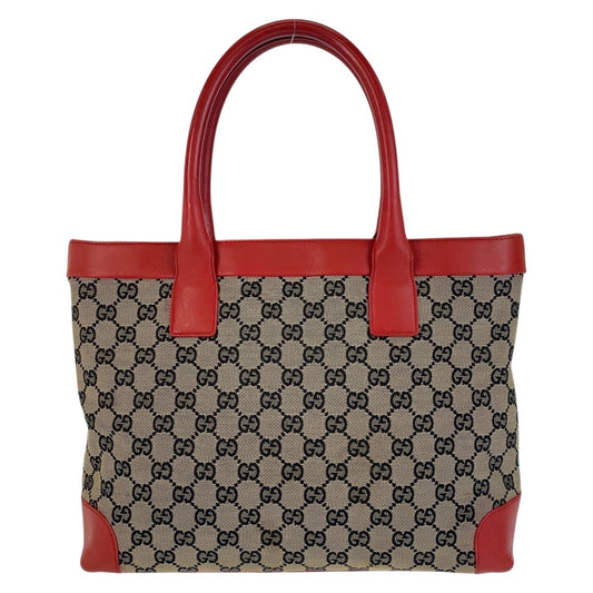 15564
GUCCI グッチ ベージュ レッド GGキャンバス / レザー 002 1119 トートバッグ ショルダーバッグ  レディース