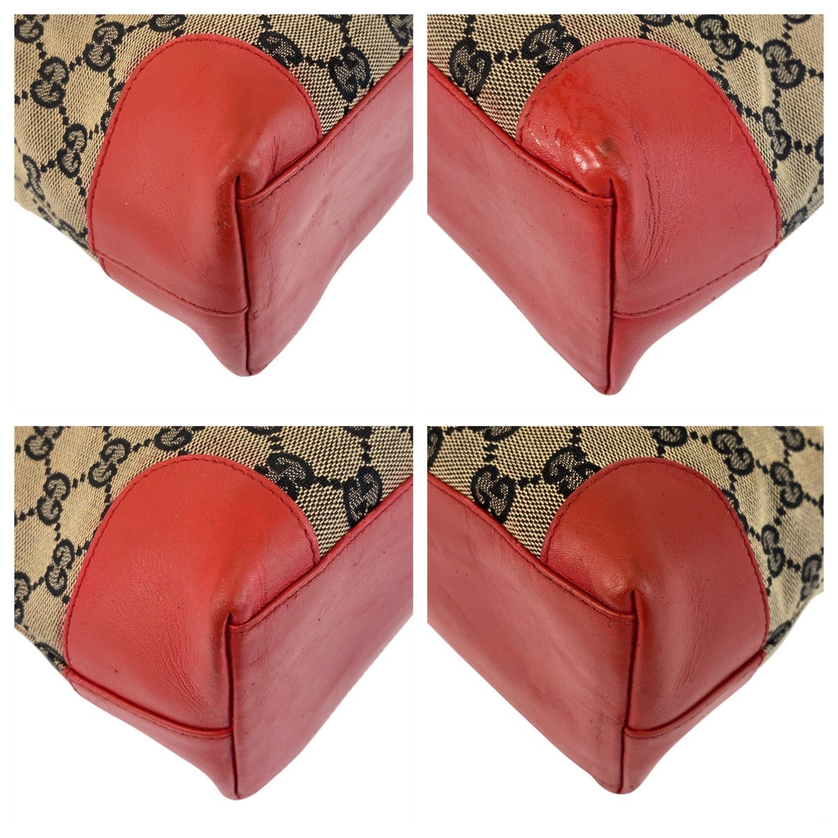 15564
GUCCI グッチ ベージュ レッド GGキャンバス / レザー 002 1119 トートバッグ ショルダーバッグ  レディース