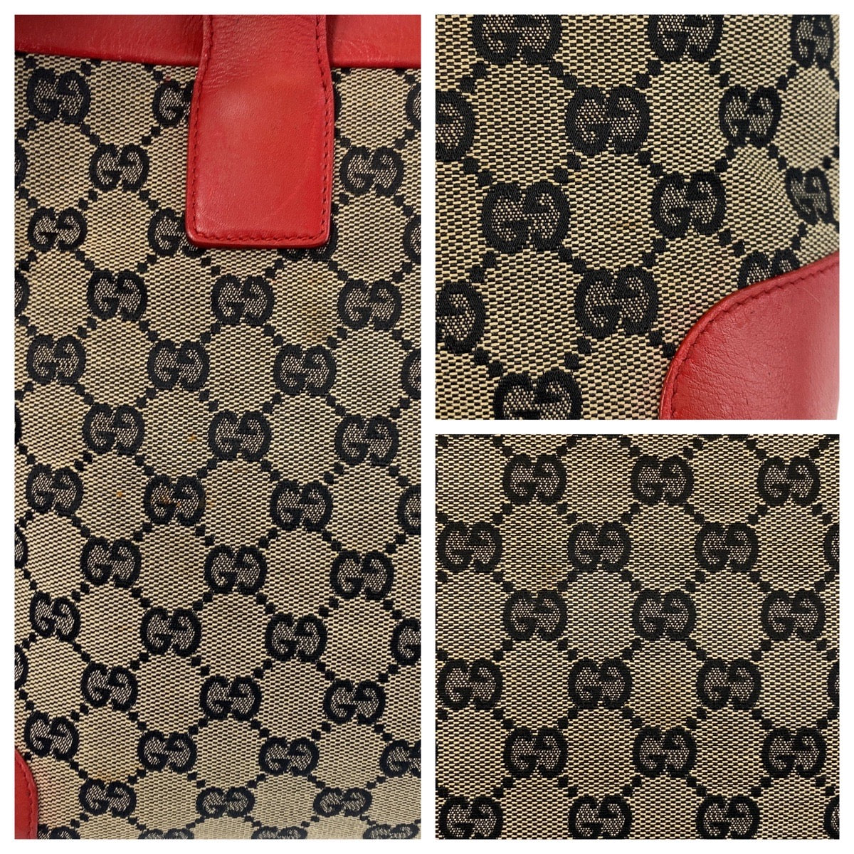 15564
GUCCI グッチ ベージュ レッド GGキャンバス / レザー 002 1119 トートバッグ ショルダーバッグ  レディース