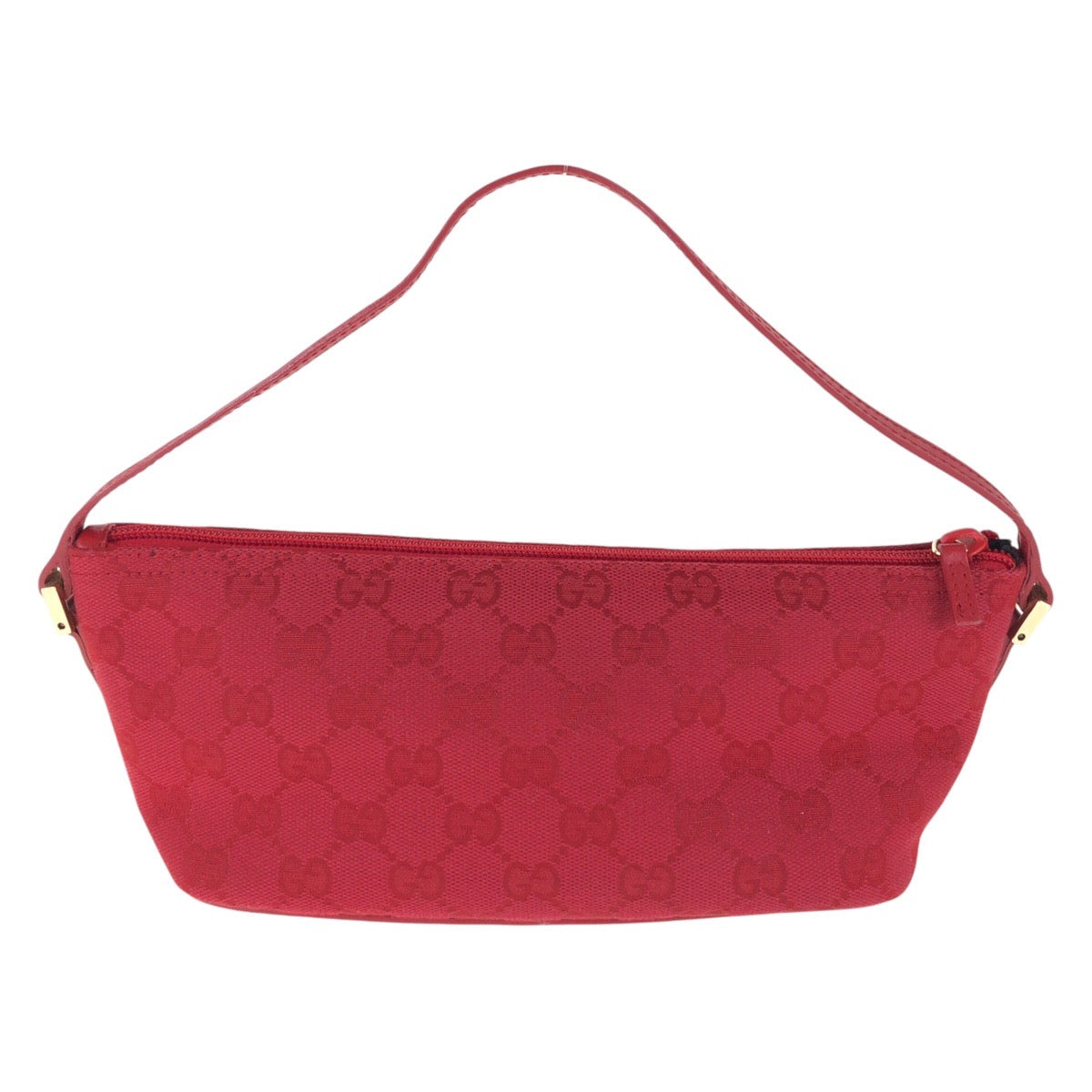 15568
GUCCI グッチ レッド ゴールド金具 GGキャンバス / レザー 039 1103 ハンドバッグ アクセサリーポーチ  レディース